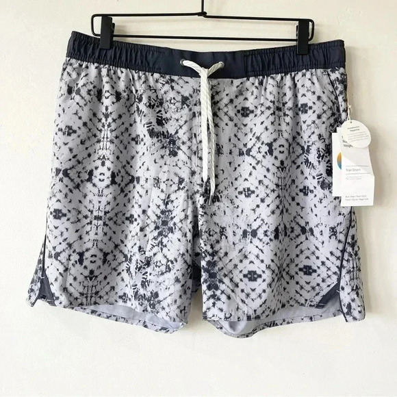 Vuori Men’s Trail 7” Short Size XL NWT Grey Shibori - Picture 3 of 8